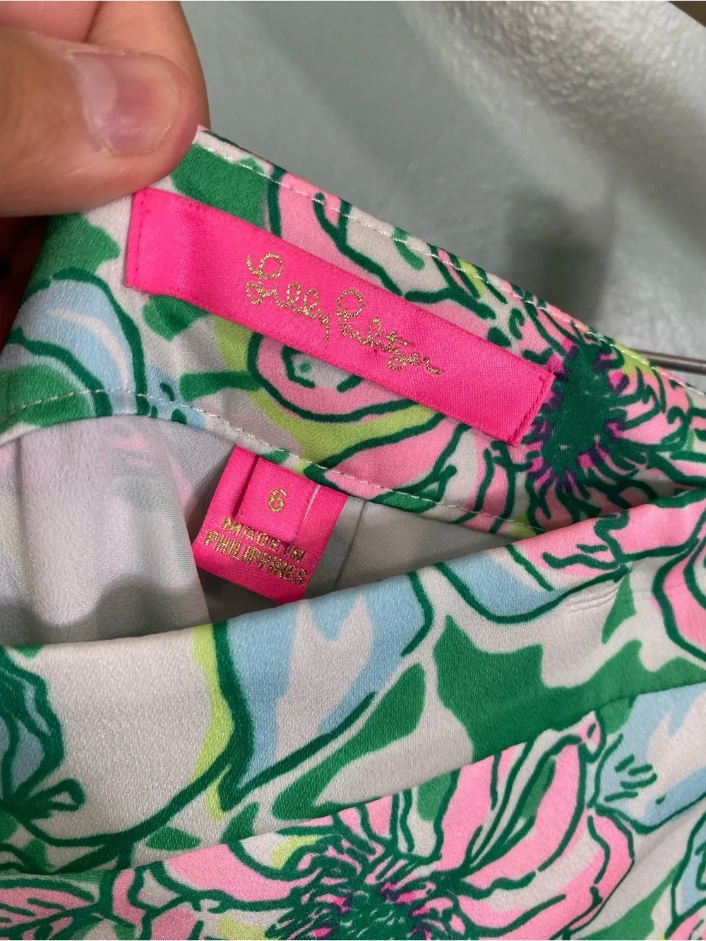 Lily Pulitzer Rennox Midi Skirt Green Floral Pink Size 6